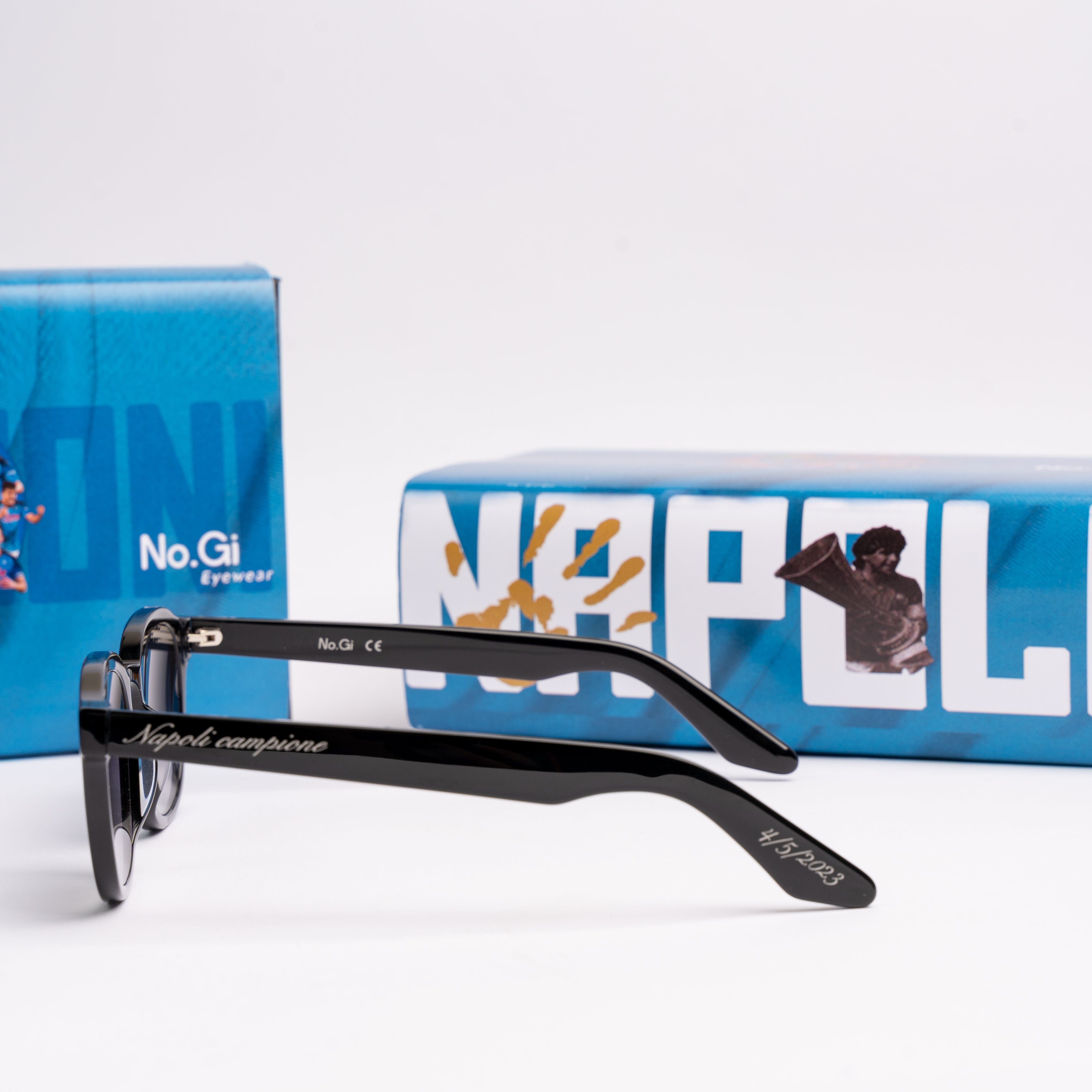 No.Gi Napoli Nero con lente azzurro - Nogi eyewear